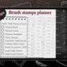 Procreate Planner Stamp Brushes, Template