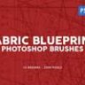15 Fabric Blueprint Texture Photoshop Stamp Brushes