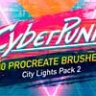 30 CyberPunk Procreate Brushes