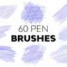 60 Pen Brushes for Photoshop