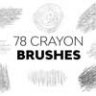 78 Crayon Brushes for Photoshop