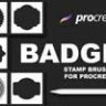 Procreate Stamp Brushes - Badges