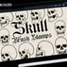 Skull brush stamps for Procreate