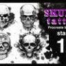 Skull tattoo stamps brushes Procreate