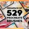 Megapack of 529 Procreate Brushes