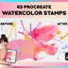 43 Procreate Watercolor Stamps