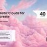 Realistic Clouds Stamps & Background for Procreate