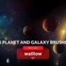 15 Galaxy & Planets Sky Photoshop Brushes