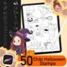 50 Chibi Halloween Stamps Procreate